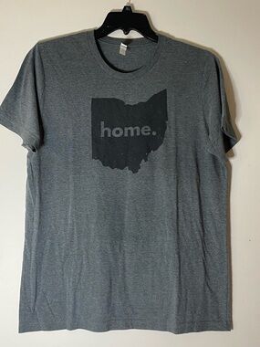 Men’s CANVAS Ohio "home." Graphic Tee in Heather Gray LARGE